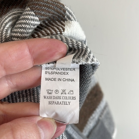 Amazon Plaid Flannel Lightweight Shacket As Seen On Nova Markina Drop Shoulder S - Picture 9 of 12